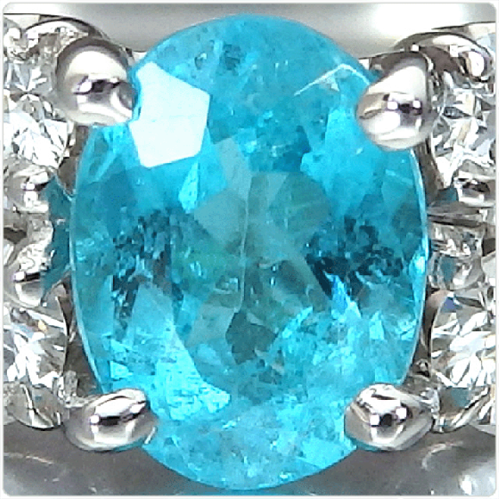 ラボラトリーパライバプラチナリング パライバトルマリン/ダイヤモンド プラチナリング(10月誕生石