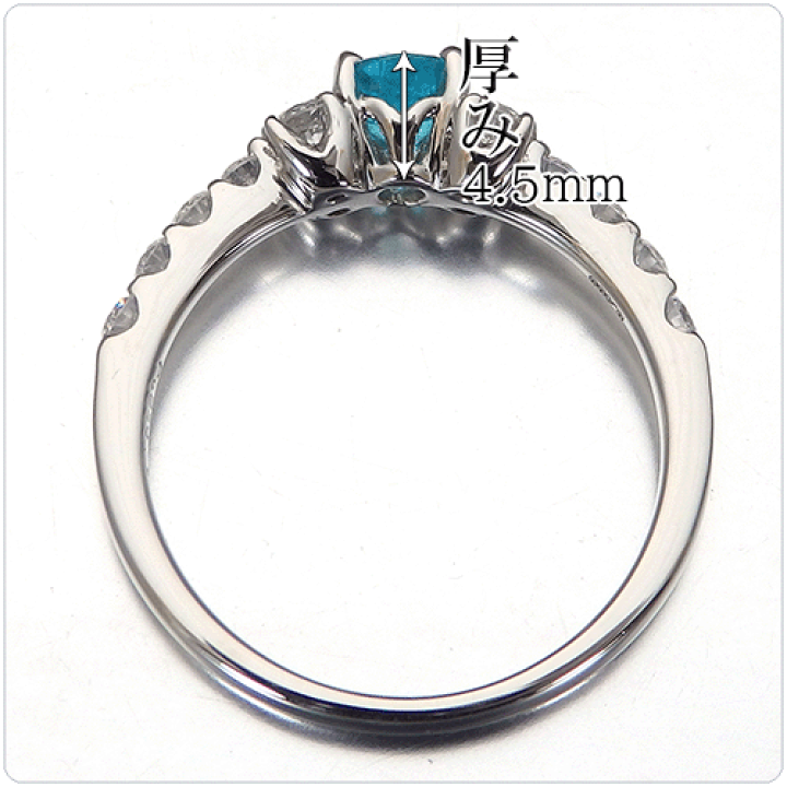 楽天市場】パライバトルマリン 指輪 プラチナ リング 0.400ct 中央宝石