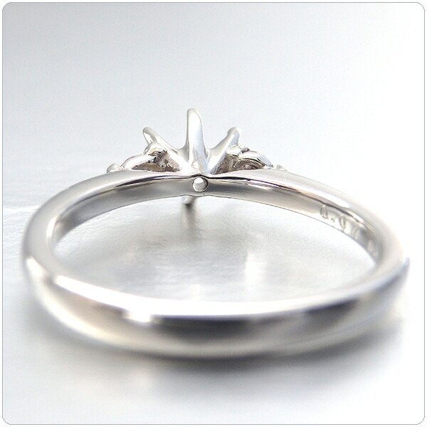デザイン枠 ピンクダイヤ（空枠） 脇石 ピンクダイヤモンド(0.07ct)・（中石別料金） オーダーメイド 婚約指輪