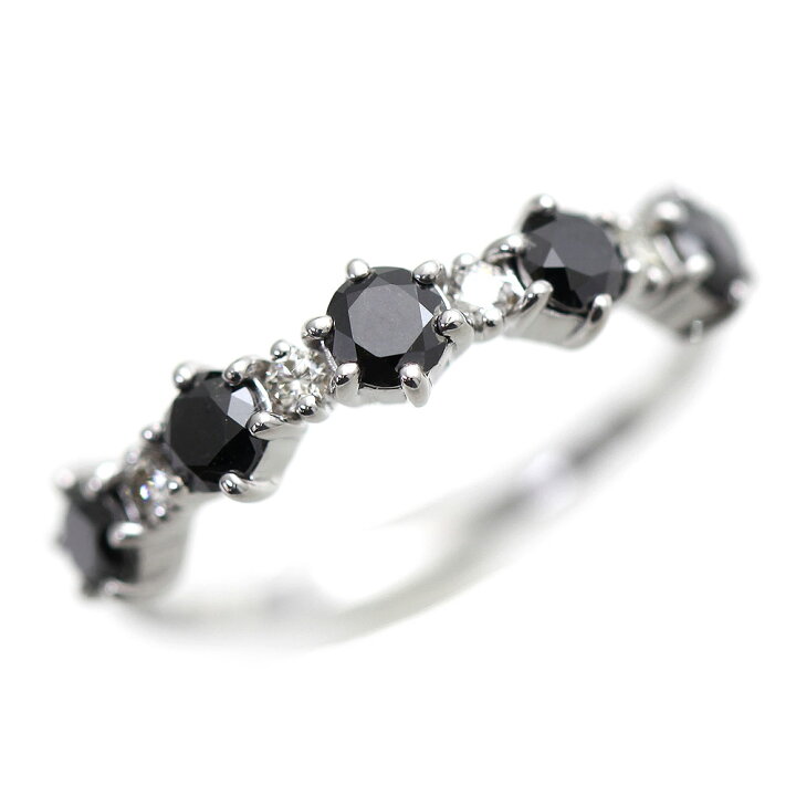 楽天市場】指輪 女性用 K18WG 天然ブラックダイヤモンド 0.55ct 天然  