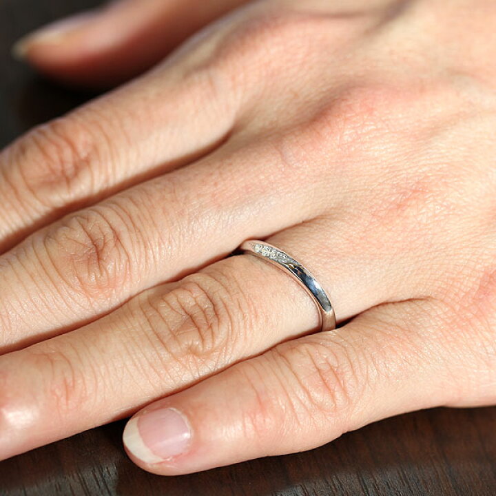 楽天市場】PT100 (プラチナ10％) 結婚指輪 リング ダイヤモンド 0.03ct 