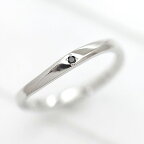 結婚指輪 メンズ リング PT100 (プラチナ10％) ブラックダイヤ 0.01ct 短納期 マリッジリング クリスマス 彼女