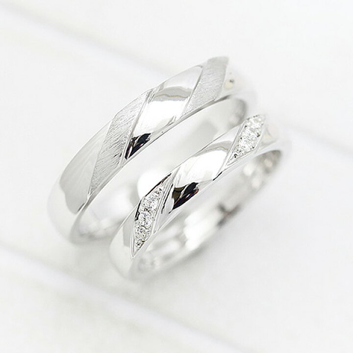 楽天市場】結婚指輪 ペアリング プラチナ PT900 ダイヤモンド 0.04ct 