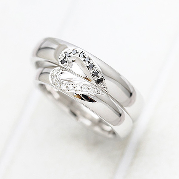 楽天市場】結婚指輪 ペアリング 2本セット価格 K10WG ダイヤモンド