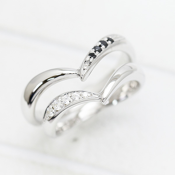 楽天市場】結婚指輪 ペアリング 2本セット価格K10WG ダイヤモンド 0.07