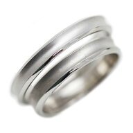 結婚指輪 ペアリング プラチナ PT900 指輪 リング くぼみ つや消し ホーニング 鏡面ライン シンプル サイ…
