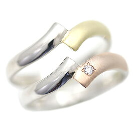 結婚指輪 ペアリング コンビ PT100 (プラチナ10％) K18YG K18PG クロス スクエア マリッジリング クリスマス
