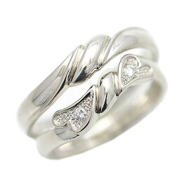 結婚指輪 ペアリング PT100 (プラチナ10％) ライン リボン 結び目 ダイヤモンド 0.04ct マリッジリング ホワイトデー 彼女