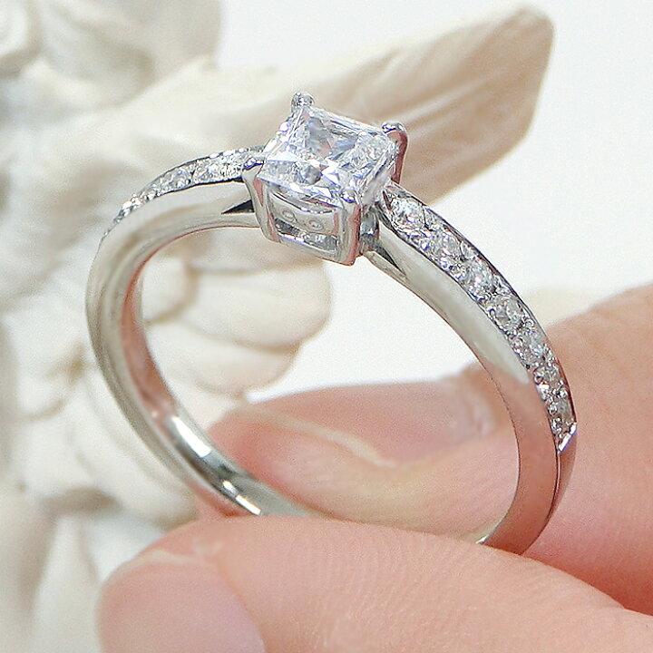 楽天市場】指輪 PT900 プラチナ リング ダイヤモンド 計0.5ct 一粒  