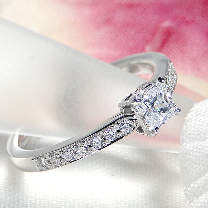 楽天市場】指輪 PT900 プラチナ リング ダイヤモンド 計0.5ct 一粒  