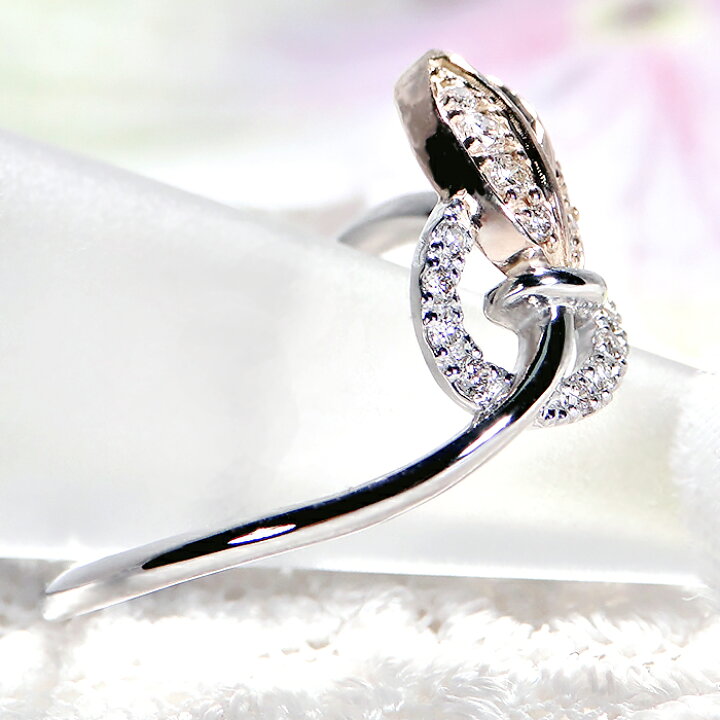 楽天市場】指輪 プラチナ PT900 K18PG ダイヤモンド 【0.22ct  