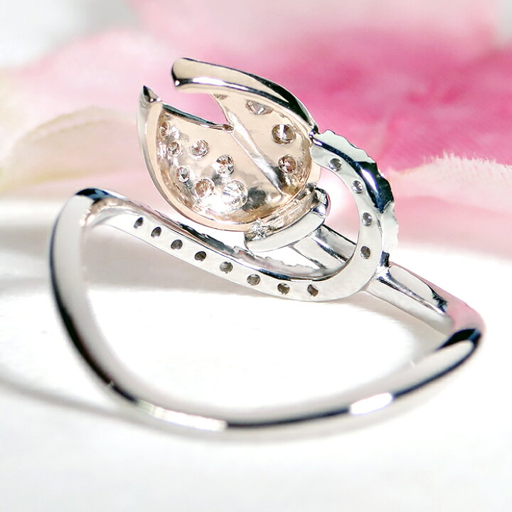 楽天市場】指輪 プラチナ PT900 K18PG ダイヤモンド 【0.22ct  