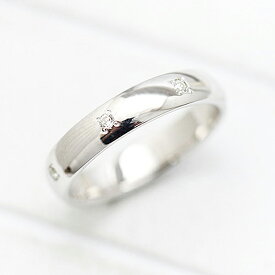 指輪 PT100 (プラチナ 10％) レディース リング ダイヤモンド 結婚指輪 マリッジリング 刻印無料 0.5号刻み 幅広 甲丸 ストレート 記念日 クリスマス プレゼント ダイヤ 0.07ct 等間隔 シンプル 短納期