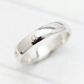 結婚指輪 PT100 (プラチナ10％) メンズリング 指輪 リング ダイヤモンド 0.07ct 等間隔 幅広 ストレート 甲丸 シンプル ドット マリッジリング サイズ0.5刻み 記念日 クリスマス プレゼント 彼氏 夫 短納期