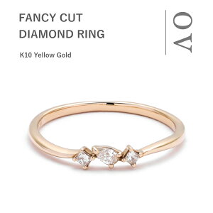 【5%OFFクーポン対象】(11月1日(土)0時まで)指輪 レディース リング ダイヤモンド 0.09ct 金 おしゃれ つけっぱなし 華奢 k10 10金 ゴールド イエローゴールド ブランド シンプル 11号 ダイヤ