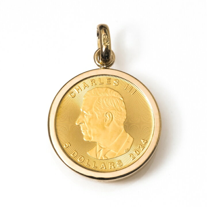 楽天市場】純金 コインペンダントトップ メイプルリーフ金貨 1/10oz 