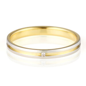 結婚指輪 マリッジリング ペアリング ダイヤモンド プラチナ K18イエローゴールド Himawari 人気 (特注サイズ3〜4号、16〜28号)【楽ギフ_包装】 末広 【今だけ代引手数料無料】