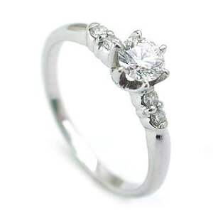 Pt ダイヤモンドデザインリング(婚約指輪・エンゲージリング) メレ 【楽ギフ_包装】【DEAL】 末広 【今だけ代引手数料無料】