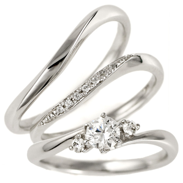 楽天市場】婚約指輪 結婚指輪 重ね付け セットリング プラチナ