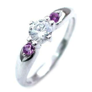( 婚約指輪 ) ダイヤモンド エンゲージリング( 2月誕生石 ) アメジスト【楽ギフ_包装】 末広 【今だけ代引手数料無料】