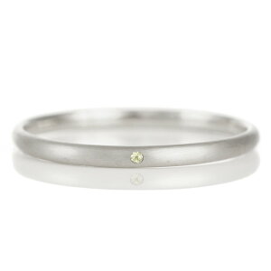 結婚指輪 マリッジリング プラチナ つや消し マット 甲丸 天然石 ペリドット【楽ギフ_包装】 末広 【今だけ代引手数料無料】