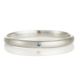 結婚指輪 マリッジリング プラチナ つや消し マット 甲丸 天然石 ブルートパーズ【楽ギフ_包装】 末広 【今だけ代引手数料無料】