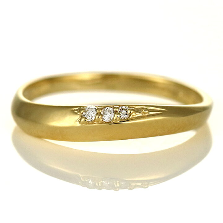 楽天市場 婚約指輪 エンゲージリング ダイヤモンド 18金 金 K18 18k イエローゴールド スリーストーン 人気 おすすめ レディース 女性 楽ギフ 包装 Deal 末広 今だけ代引手数料無料 Jewelry Suehiro