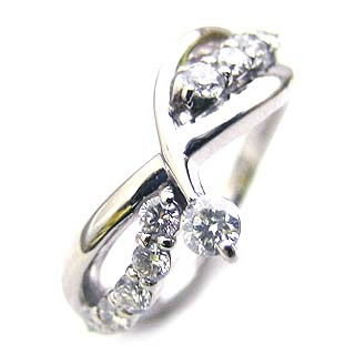 スイート エタニティ ダイヤモンド 10 個 プラチナ ダイヤモンドリング 結婚 10周年記念 末広 