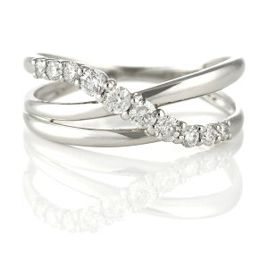 リング ダイヤモンド プラチナ ダイヤ シンプル 人気 ハーフ エタニティー リング 三連【楽ギフ_包装】【DEAL】 末広 【今だけ代引手数料無料】