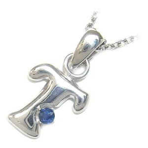 サファイア ネックレス イニシャル 「T」イニシャルモチーフ( 9月誕生石 ) サファイアペンダントネックレスCanCam掲載【楽ギフ_包装】 末広 【今だけ代引手数料無料】