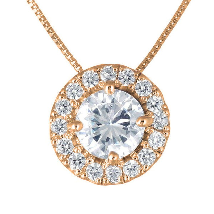 楽天市場】1カラット ダイヤモンド ネックレス ヘイロー 取り巻き 1ct  