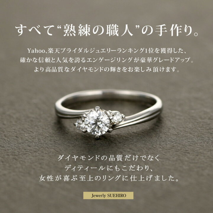 楽天市場 エンゲージリング 婚約指輪 ダイヤモンドリング プラチナ プロポーズ 鑑定書付き 楽ギフ 包装 末広 今だけ代引手数料無料 Jewelry Suehiro