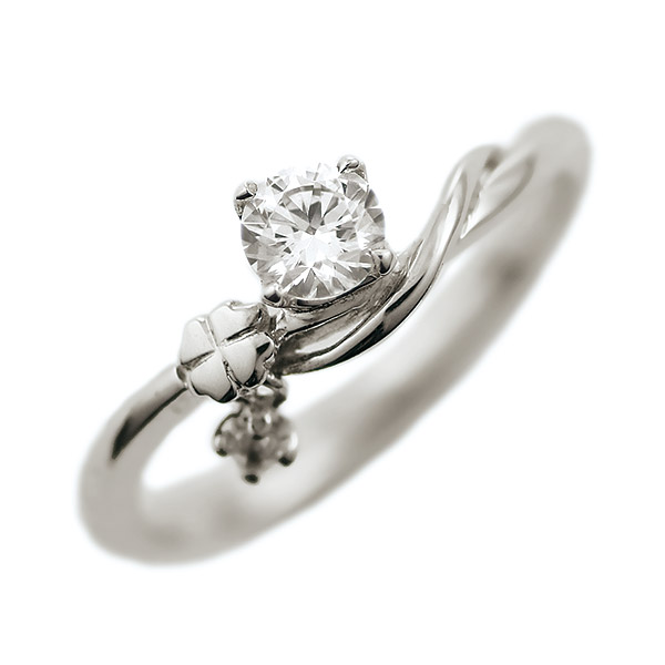 74％以上節約婚約指輪 プラチナ ダイヤモンド ダイヤ リング 0.3ct 天然石 サイドダイヤモンド エンゲージリング 鑑定書 末広 