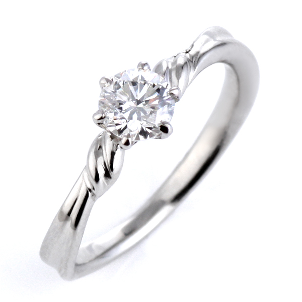 ダイヤモンド リング プラチナ ダイヤモンドリング 婚約指輪 エンゲージリング  0.4ct D VVS2 EX 鑑定書付 ラッピング無料 末広 