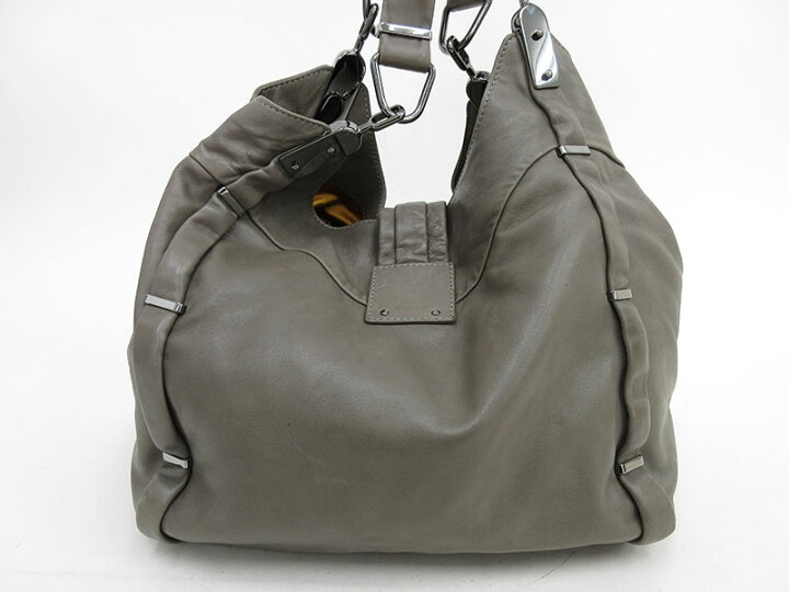 楽天市場】CELINE(セリーヌ) ショルダーバッグ フリンジ グレー レザー