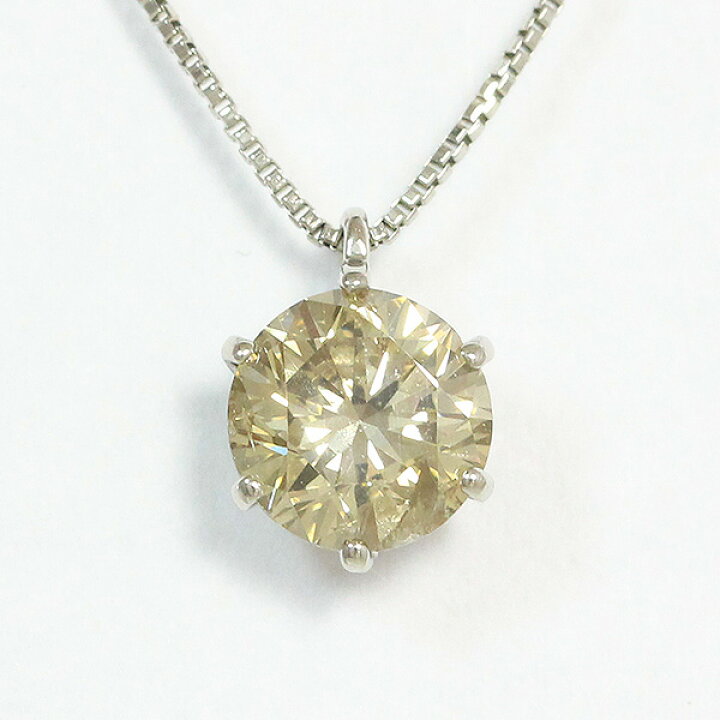 楽天市場】一粒石 ブラウンダイヤモンド0.70ct ネックレス  
