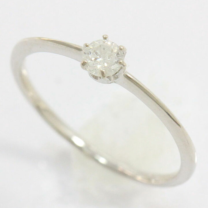 楽天市場】ピンキーリング ダイヤモンド 0.10ct リング 5号 10金 