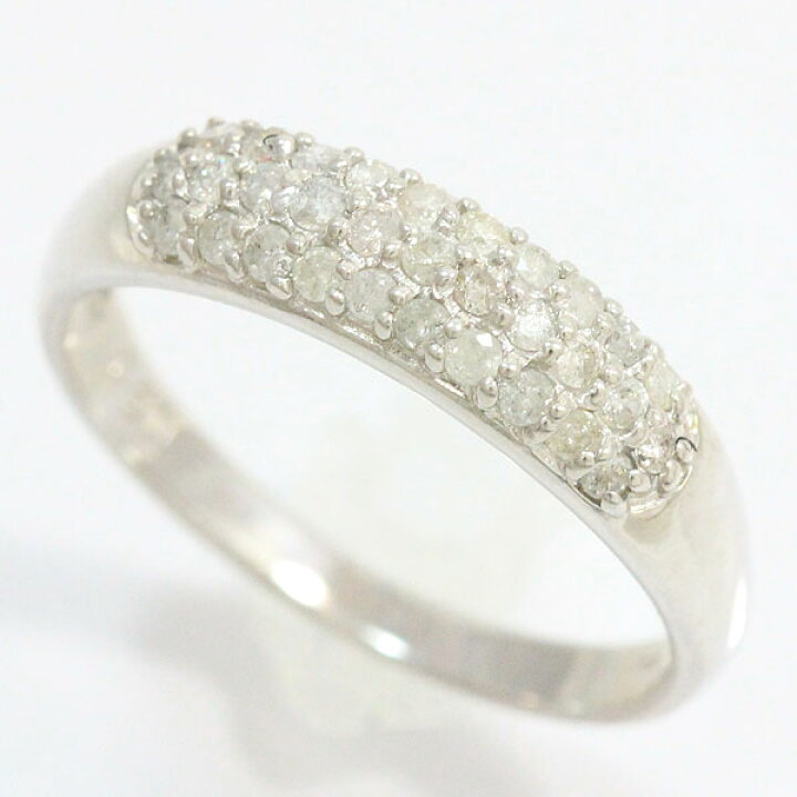 楽天市場】ダイヤモンド 計0.30ct リング 10号 14金ホワイトゴールド 