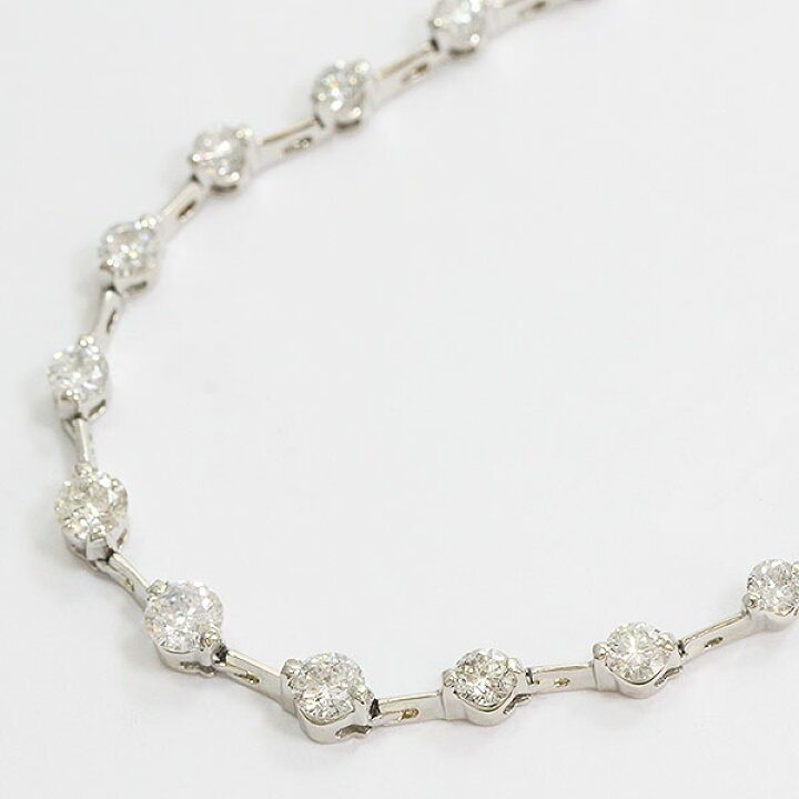 楽天市場】豪華！テニスネックレス ダイヤモンド 計5.0ct プラチナ 