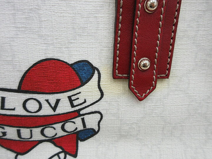 楽天市場】GUCCI(グッチ) ハートタトゥー ミニトートバッグ 257249 白 