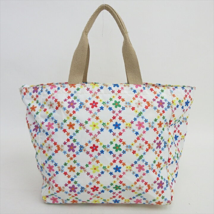 楽天市場 Lesportsac レスポートサック フラワー 花柄 トート バッグ 白 ホワイト ナイロン ブランドバッグ 中古 Nb Netshop とーたる 楽天市場店