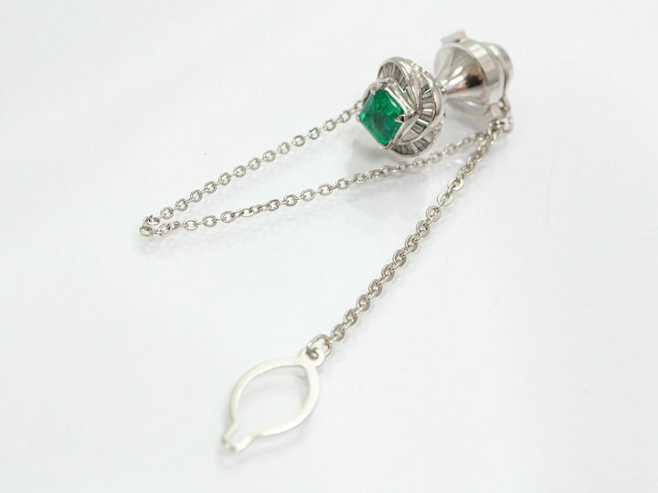 楽天市場】ネクタイピン エメラルド 0.95ct/ダイヤモンド 計0.35ct 