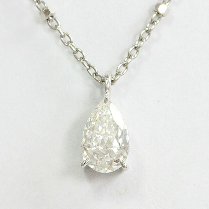 楽天市場】F/IF ペアシェイプ ダイヤモンド 0.34ct ネックレス 