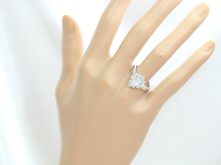楽天市場】リング ペアシェイプ ダイヤモンド 0.707ct/計0.80ct 14号 