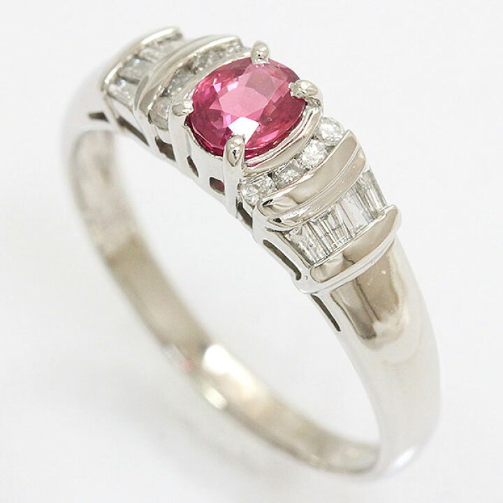 楽天市場】ルビー 0.25ct ダイヤモンド 計0.50ct リング 17号 プラチナ 