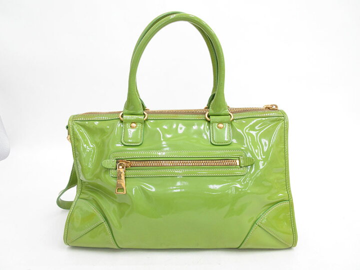 楽天市場】PRADA(プラダ) 2WAYバッグ トート ショルダー BL0639 黄緑 