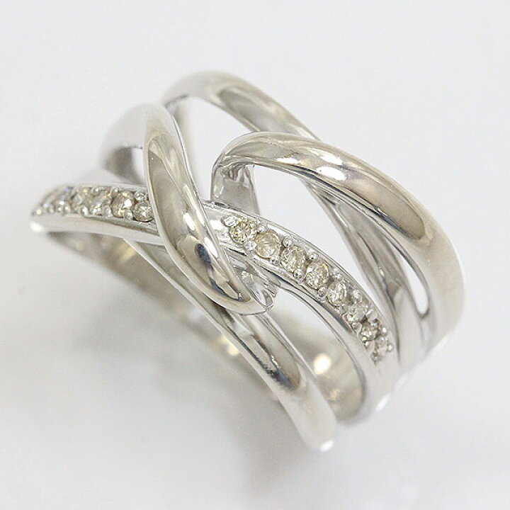 楽天市場】リング ダイヤモンド 計0.15ct 12号 18金ホワイトゴールド 