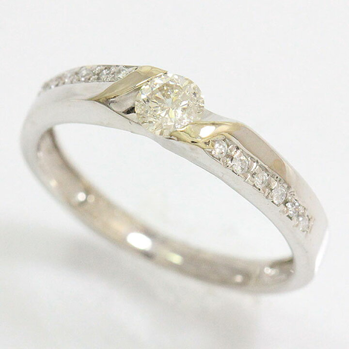 楽天市場】ピンキーリング ダイヤモンド 計0.20ct リング 5号 14 