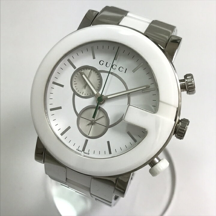 楽天市場】GUCCI(グッチ) Gクロノ 101M 白 ホワイト文字盤 クロノ  