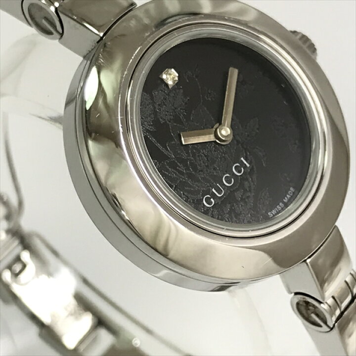 楽天市場】GUCCI(グッチ) バングルウォッチ フローラ 105 黒 ブラック 